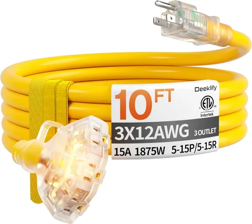Vista 10 de Cable de extensión resistente de calibre 12 de 50 pies