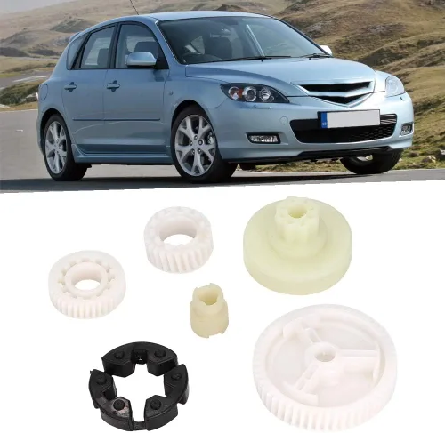 Vista 6 de Motor Gear 6 piezas de engranaje motor de ventana de coche Duty 5 2006-2010 para Mazda 3 Sport 2009 3 2008-2009