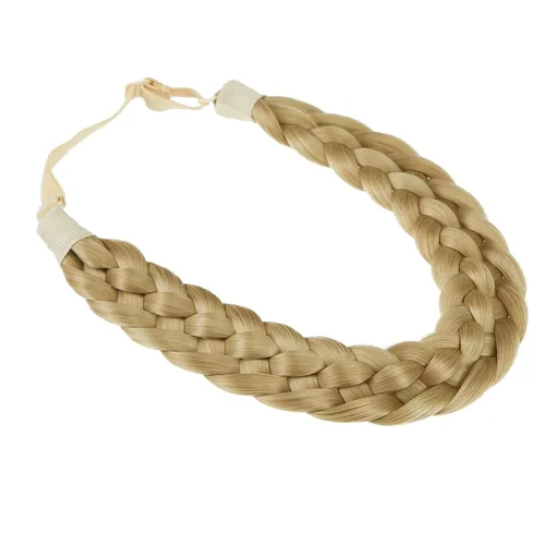 Vista 12 de Diadema de pelo sintético de 5 hebras trenzadas, clásicas, gruesas, anchas, trenzadas, elásticas, multicolor, accesorios de belleza para el cabello