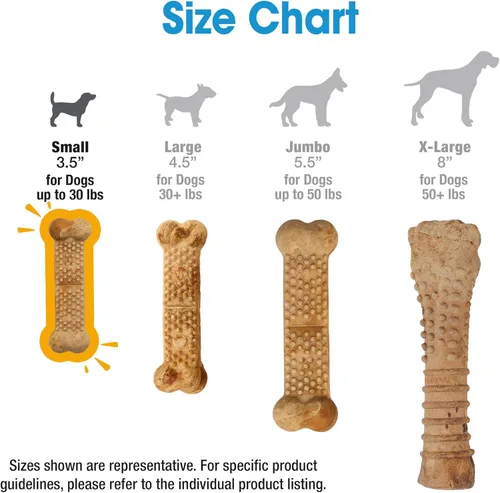 Vista 6 de Nylabone Nubz - Golosinas masticables naturales para perros pequeños, huesos masticables para perros de larga duración, hechos en los Estados