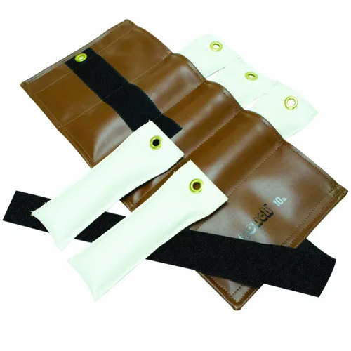 Vista 4 de CanDo 10-0301 The Cuff Pouch - Peso variable de muñeca y tobillo, negro, inserciones de 5 x 1 libra, tamaño de 5 libras