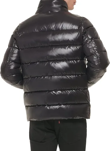 Vista 4 de GUESS Chaqueta acolchada de peso medio para hombre con capucha extraíble