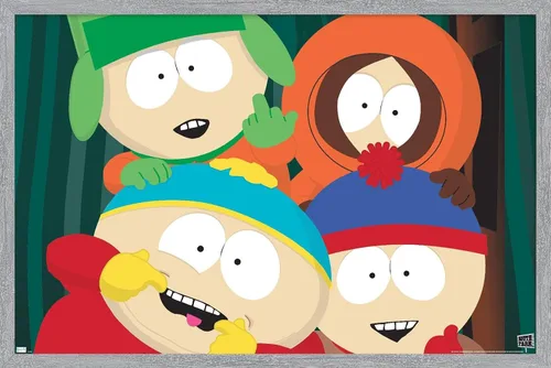 Vista 16 de Trends International South Park - Póster de pared de primer plano, 14.72 x 22.37 pulgadas, versión enmarcada de madera de granero Versión enmarcada