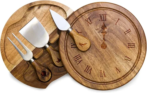 Vista 16 de PICNIC TIME Disney Princess Beauty & the Beast - Juego de tabla de queso brie de acacia y cuchillos, juego de tabla de charcutería, tabla de cortar