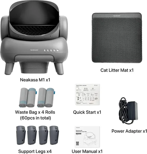 Vista 9 de Neakasa M1 Plus - Caja de arena autolimpiante con plan de protección de 2 Gris