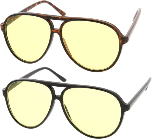 Vista 2 de Gafas de sol estilo aviador de 2362in con lente de bloqueo azul retro