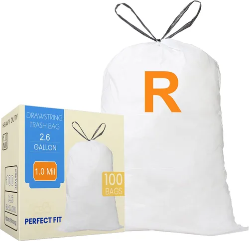 Vista 18 de Code Q - Bolsas de basura resistentes con cordón de 13 a 17 galones, compatibles con Simplehuman Code Q, bolsas de basura de 13-17 galones
