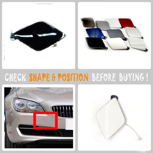 Vista 5 de Cubierta de remolque delantera para BMW Serie 6 11-14 F06 Gran F12 F13 Coupé 640d 640dX 640i 640iX 650i 650iX 2011 2012 2013 2014 Tapa de gancho