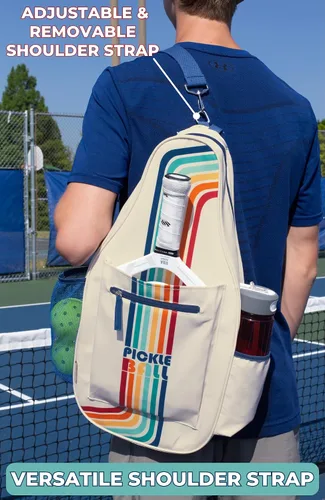Vista 4 de STEEL MILL AND CO. Bolsas de pickleball para mujeres y hombres, bolsa de pickleball unisex con capacidad para 4 paletas de pickleball, bolsa