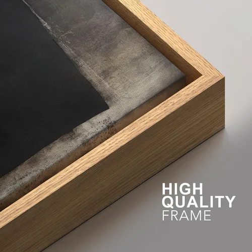 Vista 173 de SIGNFORD - Set de obras de arte en lienzo enmarcado para pared, ilustraciones abstractas de neblina del desierto en tonos neutros beige y marrón
