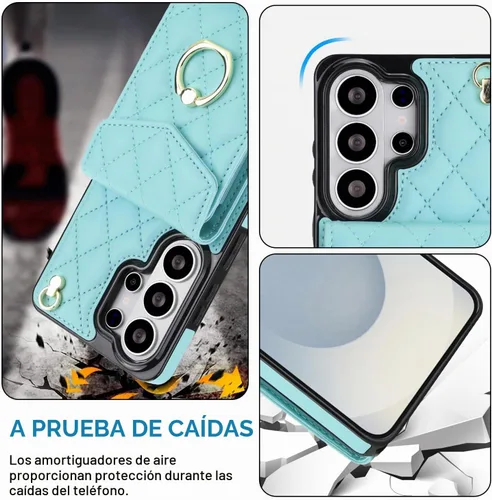 Vista 8 de Asuwish Funda de teléfono para Samsung Galaxy S26 Ultra 5G Wallet Cell Cover con protector de pantalla de vidrio templado, correa para la muñeca