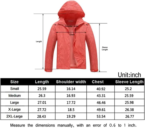 Vista 5 de Chubasquero impermeable para mujer con capucha ligero cortavientos para senderismo