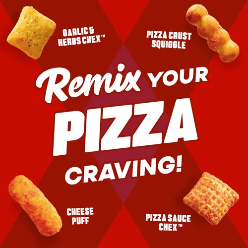 Vista 4 de Chex Mix Remix - Mezcla de bocadillos de pizza con queso, tamaño familiar