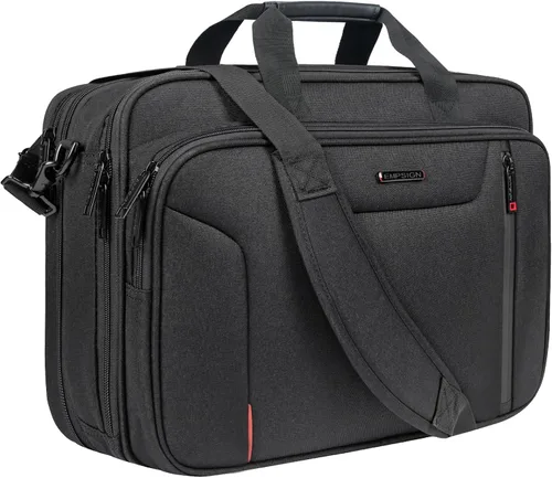Vista 10 de EMPSIGN Maletín para computadora portátil para hombre, estuche para Negro/Negro