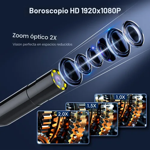Vista 3 de SKYBASIC Cámara Endoscopio Industrial Boroscopio con Luz, 4.3'' HD Digital Portátil Impermeable Herramientas de Alcantarillado Cámara de Inspección