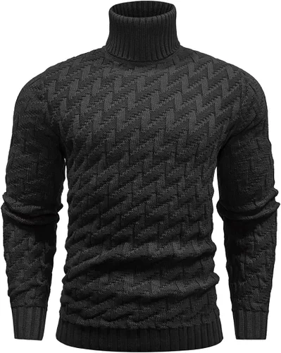 Vista 3 de SAVKOOV Suéter de cuello alto ajustado para hombre