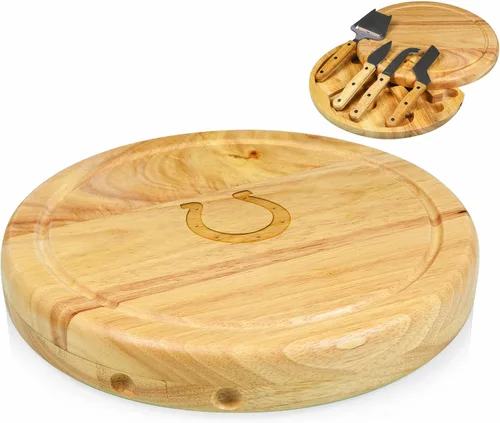 Vista 29 de PICNIC TIME NFL Circo Juego de Tabla de Quesos y Cuchillos - Juego de Tabla de Charcutería - Tabla de Cortar de Madera