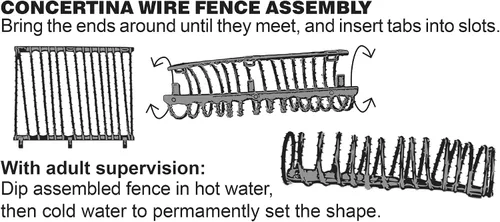 Vista 3 de BMC CTS Concertina Barbed Wire Fence Barricade - 18 piezas de plástico ejército hombres accesorio