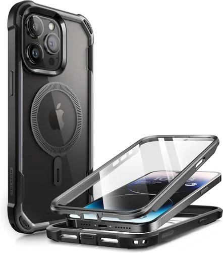 Vista 9 de i-Blason Funda para iPhone 15 Pro Max compatible con carcasa MagSafe, funda transparente para teléfono celular, funda protectora robusta [Ares]