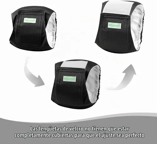 Vista 3 de wegreeco Pañales para perros pequeños machos, bandas reutilizables para el vientre para perros machos, pañales lavables para cachorros machos