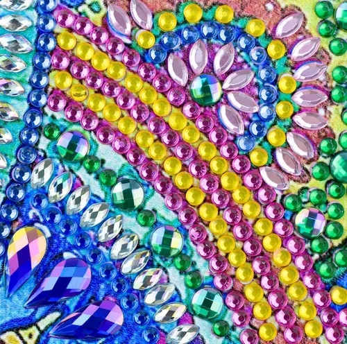 Vista 4 de Juego de 3 marcapáginas de arte de diamantes 5D para manualidades, manualidades, marcadores Dotz con borla para principiantes, niños, adultos