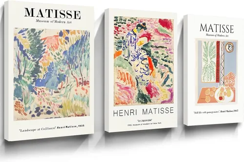 Vista 11 de Henri Matisse impresiones artísticas estéticas de La Japonaise Gallery Exhibition Poster Henri Matisse Juego de impresiones artísticas de galería
