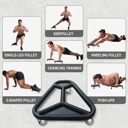 Vista 3 de HOTWAVE Rueda de rodillo de abdominales para entrenamiento de núcleo, equipo de ejercicio abdominal extra ancho para abdominales, brazos y espalda