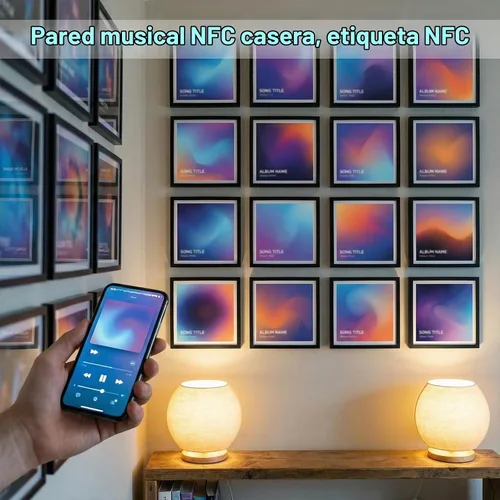 Vista 6 de NFC Tags Sticker with NTAG215 Chip 100 Pcs (Transparent)