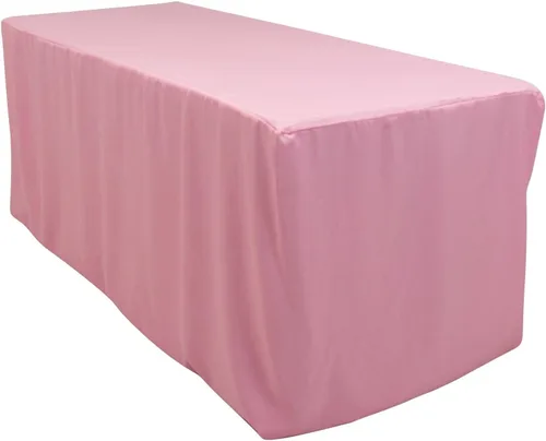 Vista 9 de BalsaCircle Mantel de poliéster ajustado negro de 6 pies para bodas, fiestas, eventos, mantelería