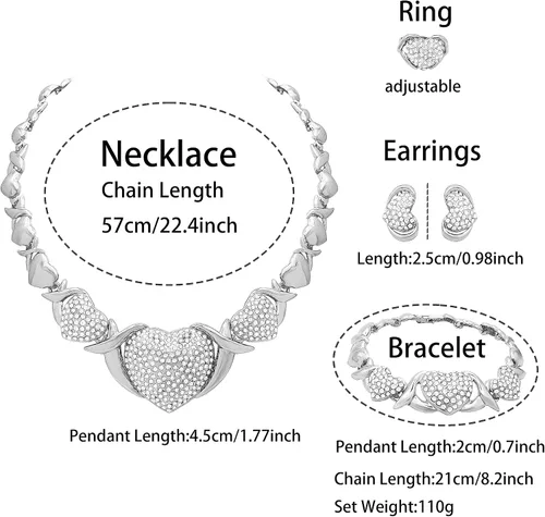 Vista 2 de Conjuntos de joyas de oro para mujer, accesorios de oro de 18 quilates, juego de joyas nupciales para boda, accesorios de oro, conjunto de joyas