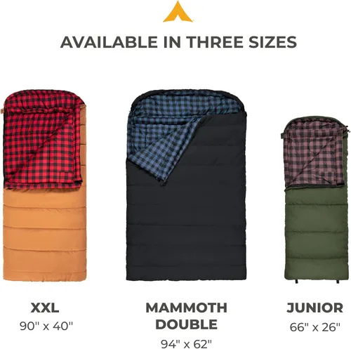 Vista 6 de Teton Bridger Sleeping Bag, Warm and Comfortable Camping Sleeping Bag, Tough Canvas Shell for Camping, Hunting, and Cold Weather Nuez pacana