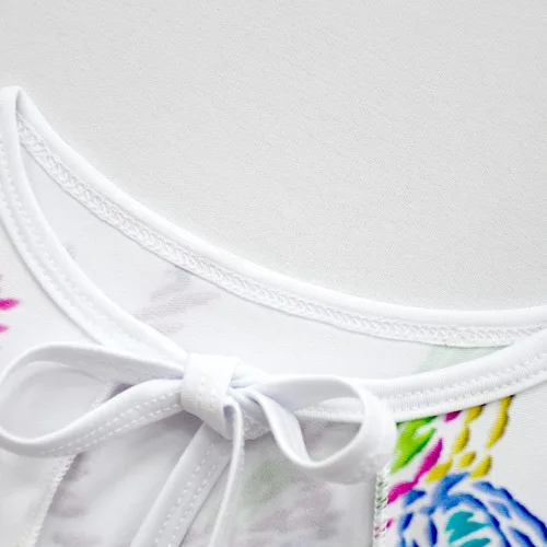 Vista 4 de Vestido de princesa con bolsa de manga corta para niñas y niños pequeños