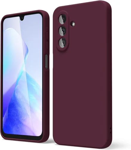 Vista 23 de oakxco Funda para teléfono Samsung Galaxy A12 con agarre de silicona líquida, linda delgada fina suave cubierta de gel de goma TPU lisa para mujeres