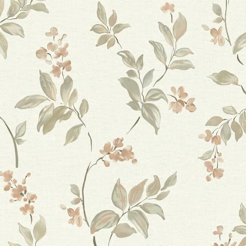 Vista 10 de Vinjiasin Papel tapiz autoadhesivo para despegar y pegar, papel de contacto floral beige, hojas de flores vintage autoadhesivo, papel de pared