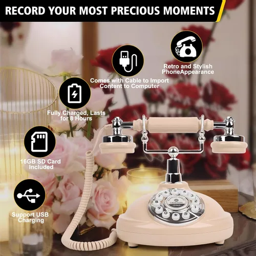 Vista 4 de Libro de invitados de audio para teléfono de boda: graba mensajes de audio personalizados con el libro de visitas, una forma personal y conveniente