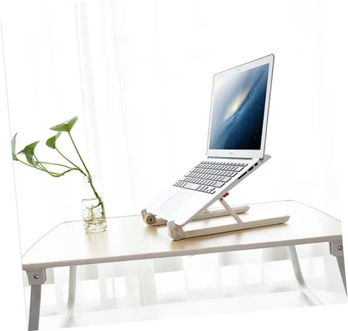 Vista 5 de Soporte plegable portátil para portátil, estante de enfriamiento ligero para computadora portátil para escritorio para oficina en casa y uso