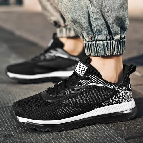Vista 3 de GSIGUL Zapatillas de correr para hombre antideslizantes para gimnasio tenis caminar zapatos de entrenamiento ligeros