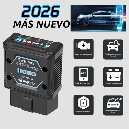 Vista 2 de Vgate vLinker FS - Adaptador Bluetooth FORS-can 0BD2 para for-d herramienta de diagnóstico de coche Fixd, escáner OBD2, Bluetooth MS-CAN, funciona