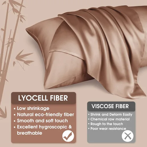 Vista 6 de Fittia Funda de almohada corporal de 20 x 54 pulgadas, funda de almohada corporal suave y sedosa con cierre de sobre, funda de almohada refrescante