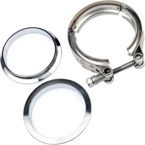 Vista 11 de Abrazadera de banda en V de 2,0 pulgadas con brida macho hembra universal 304 acero inoxidable para coche 1PC
