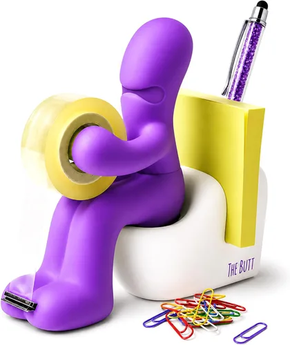 Vista 10 de Dispensador de cinta adhesiva The Butt – Regalos divertidos para hombres – Cosas raras, accesorios de escritorio para hombres – Novedad y divertidos