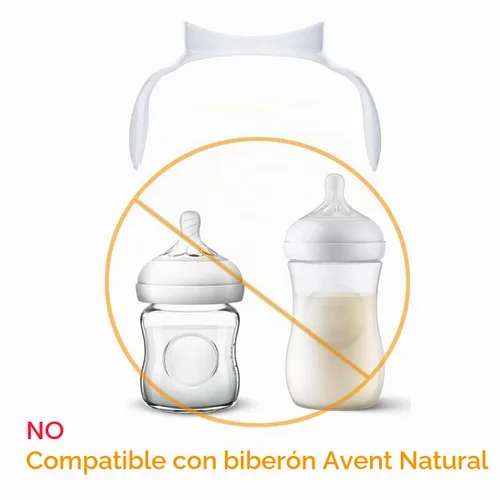 Vista 6 de Asas para biberones compatibles con biberones Philips Avent anticólicos y AirFree, soporte compatible con botella de Avent, 6 unidades, blanco