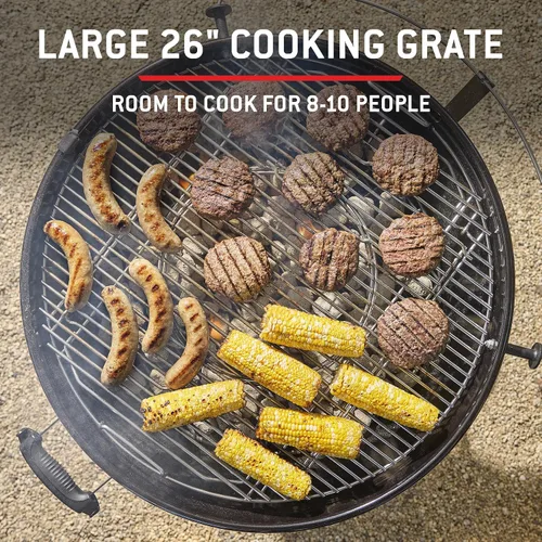 Vista 6 de Weber Master-Touch - Parrilla y ahumador de carbón, 26 pulgadas, color negro