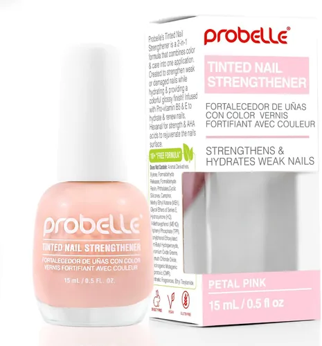 Vista 10 de Probelle Fortalecedor de uñas tintado, tratamiento de fortalecimiento de uñas de color, crecimiento y reparación de uñas, detiene la descamación