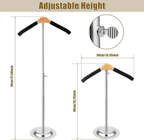 Vista 2 de Soporte de hombro flexible ajustable para camisetas, soporte para camisas, estante portátil de exhibición de ropa, soporte de exhibición de Estilo 2