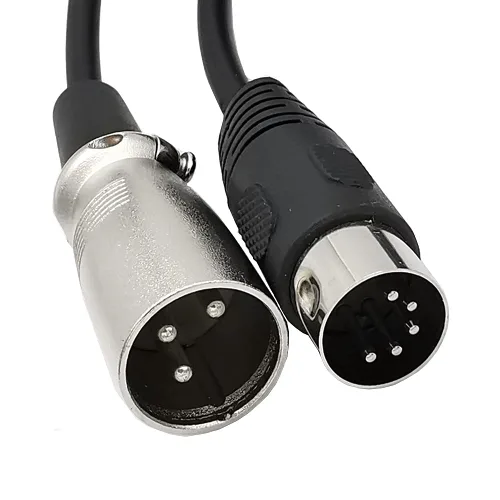 Vista 2 de Seadream MIDI 5 pines DIN macho a XLR cable macho de 3 pines (1.64 pies)
