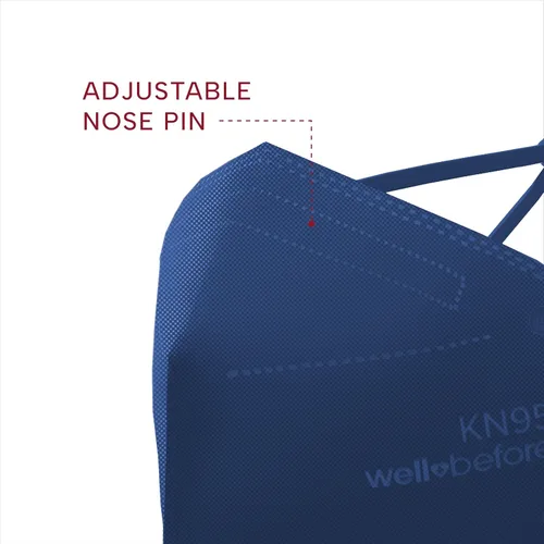 Vista 4 de Well Before KN95 - Paquete de 10 mascarillas desechables Mascarilla envuelta individualmente con lazo ajustable para las orejas