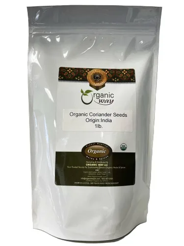 Vista 4 de Organic Way Cilantro entero prémium (Coriandrum sativum) – Añade sabor y aroma Certificado orgánico y Kosher Vegano, sin OMG y sin gluten