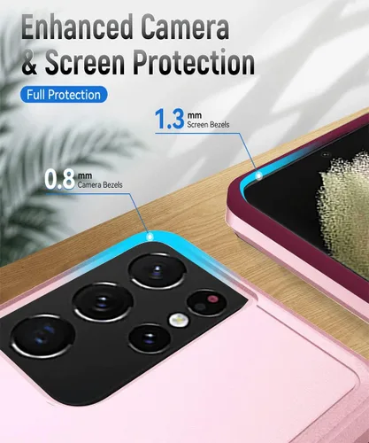 Vista 2 de Funda para Samsung Galaxy A52 5G, a52 Samsung resistente [grado militar] 16 pies. Funda protectora extrema de doble capa con soporte magnético
