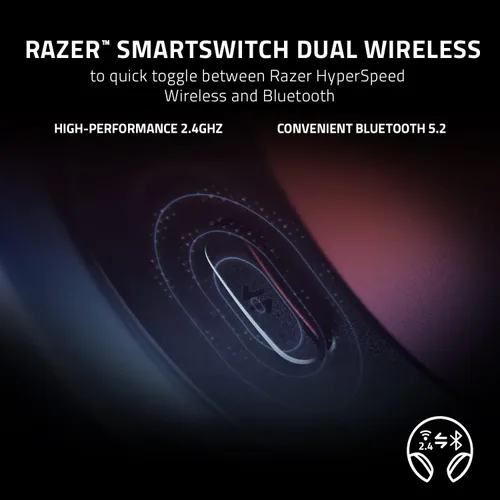 Vista 2 de Razer Barracuda - Auriculares inalámbricos para juegos y móviles PC Playstation Switch Android iOS 24 GHz inalámbrico Bluetooth micrófono integrado